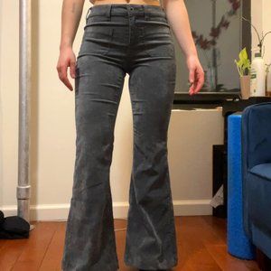 Free People Blue/Grey Flare Corduroy Pants - size 26